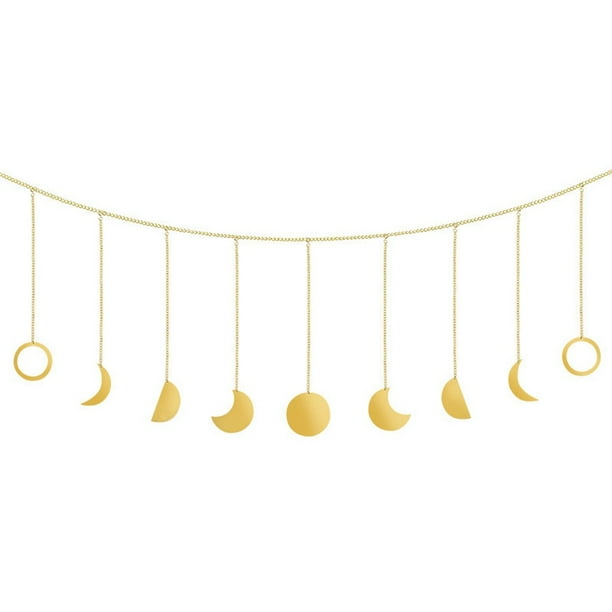 Moon Shining Phase Garland Decoration Chains Boho Gold Wall Hanging Ornaments Moon Shining Phase Garland Decoration Chains Boho Gold Wall Hanging Ornaments